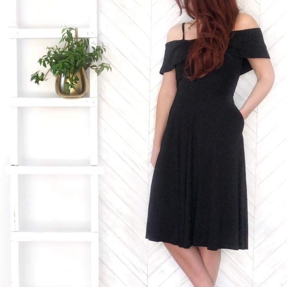 Leith Off the Shoulder little black dress. - Picture 1 of 6